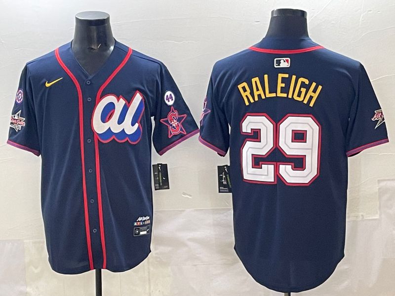 Men 2025 Seattle Mariners #29 Raleigh dark Blue All star Nike MLB Jersey style 03->seattle mariners->MLB Jersey